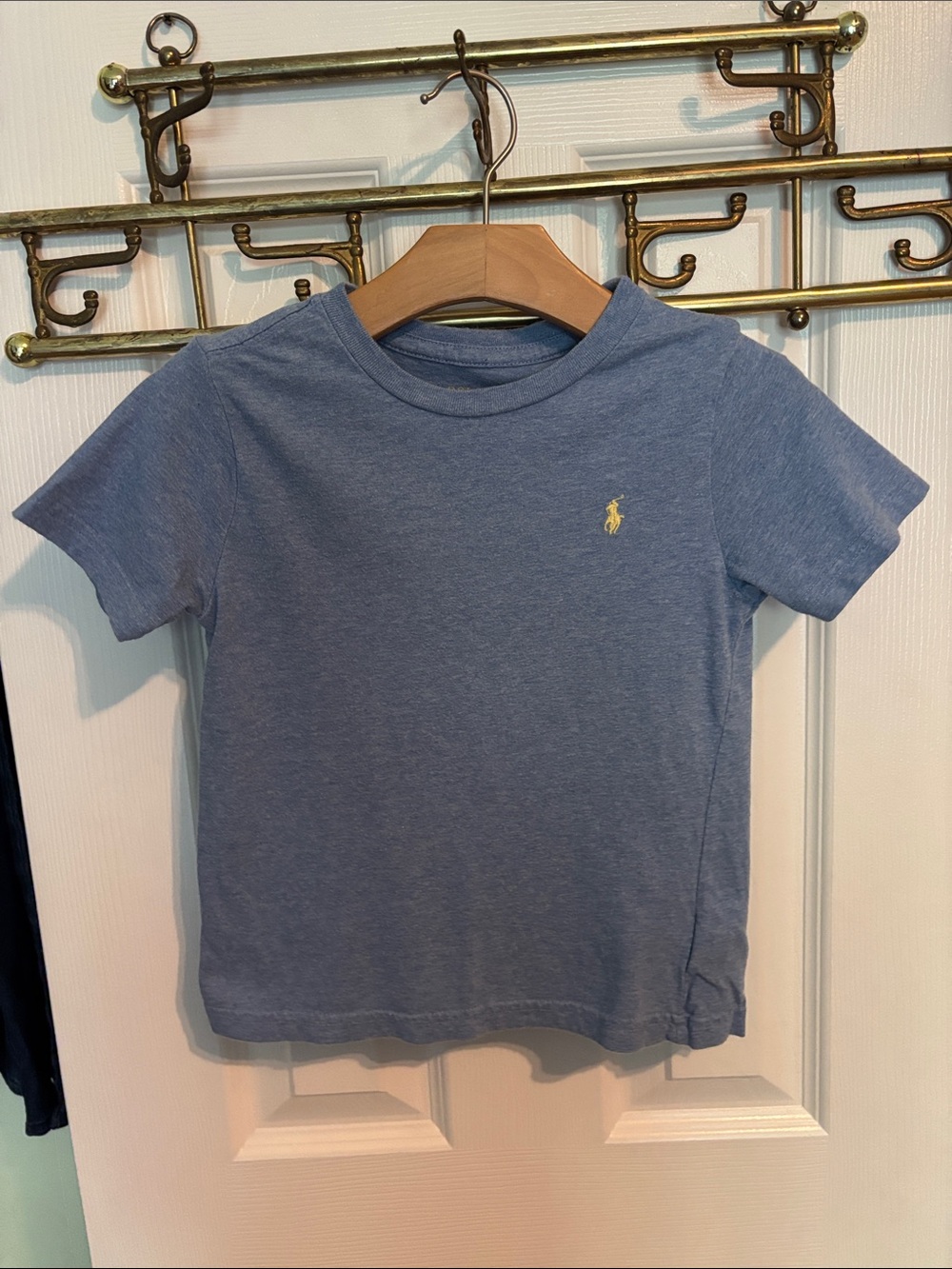 Polo Ralph Lauren Kids Heather Blue Short-Sleeve Tee with Pale Yellow Pony